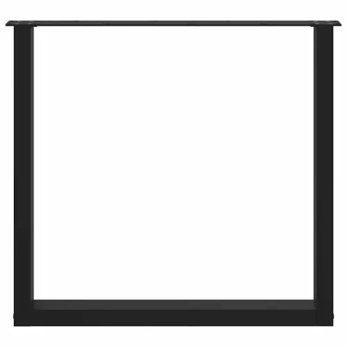  3 db U alakú étkezőasztal láb fekete 90 x (72-73) cm acél étkezőasztal láb