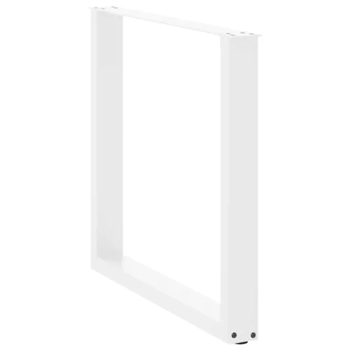  3 db U alakú étkezőasztal láb fehér 90 x (72-73) cm acél étkezőasztal láb