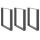  3 db antracitszürke, U alakú acél étkezőasztalláb 90 x (72-73) cm