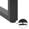  3 db antracitszürke, U alakú acél étkezőasztalláb 90 x (72-73) cm