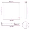 3 db antracitszürke, U alakú acél étkezőasztalláb 90 x (72-73) cm