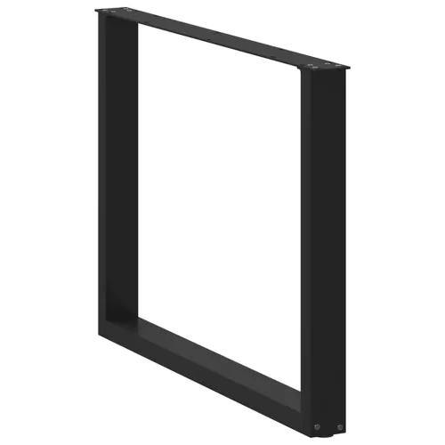  3 db U alakú étkezőasztal láb fekete 100 x (72-73) cm acél étkezőasztalhoz