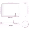  3 db U alakú étkezőasztal láb fehér 100 x (72-73) cm acél étkezőasztal láb