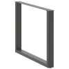  3 db antracitszürke, U alakú étkezőasztal láb 100 x (72-73) cm acél