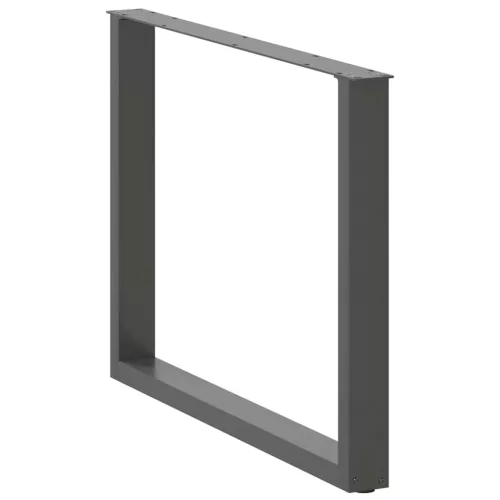 3 db antracitszürke, U alakú étkezőasztal láb 100 x (72-73) cm acél