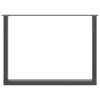  3 db antracitszürke, U alakú étkezőasztal láb 100 x (72-73) cm acél