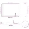  3 db antracitszürke, U alakú étkezőasztal láb 100 x (72-73) cm acél