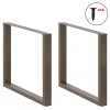  3 db U alakú étkezőasztal láb natúr acél 100 x (72-73) cm acél