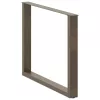 3 db U alakú étkezőasztal láb natúr acél 100 x (72-73) cm acél