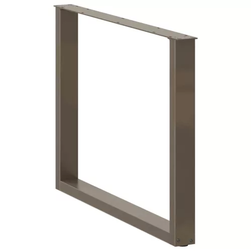  3 db U alakú étkezőasztal láb natúr acél 100 x (72-73) cm acél