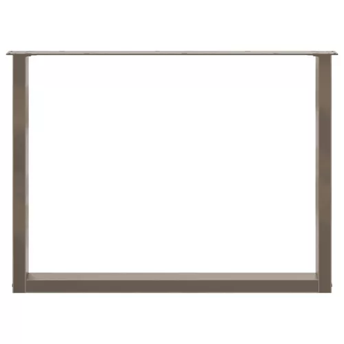  3 db U alakú étkezőasztal láb natúr acél 100 x (72-73) cm acél