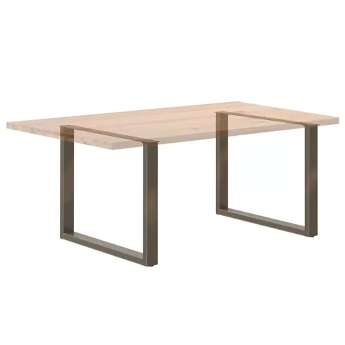  3 db U alakú étkezőasztal láb natúr acél 100 x (72-73) cm acél
