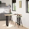  2 db U alakú bárasztalláb, fekete, 40 x (90-91) cm, acél