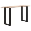  2 db U alakú bárasztalláb, fekete, 40 x (90-91) cm, acél