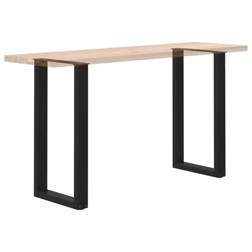  2 db U alakú bárasztalláb, fekete, 40 x (90-91) cm, acél