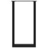  2 db fekete U-alakú acél bárasztalláb 50x(90-91) cm