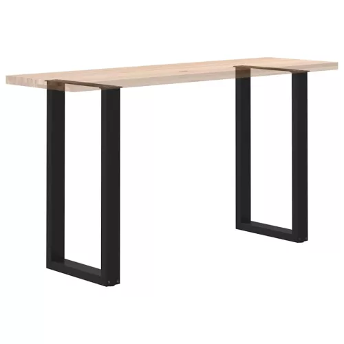 2 db fekete U-alakú acél bárasztalláb 50x(90-91) cm