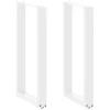  2 db U alakú bárasztalláb fehér 50x(90-91) cm acél