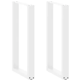  2 db U alakú bárasztalláb fehér 50x(90-91) cm acél