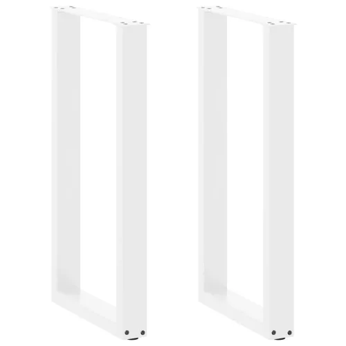  2 db U alakú bárasztalláb fehér 50x(90-91) cm acél