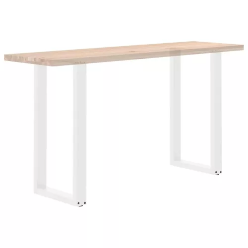  2 db U alakú bárasztalláb fehér 50x(90-91) cm acél