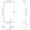  2 db U alakú bárasztalláb fehér 50x(90-91) cm acél