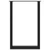  2 db U alakú bárasztalláb, fekete, 60 x (90-91) cm, acél