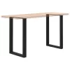  2 db U alakú bárasztalláb, fekete, 60 x (90-91) cm, acél