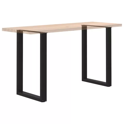  2 db U alakú bárasztalláb, fekete, 60 x (90-91) cm, acél