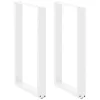  2 db U alakú bárasztalláb fehér 60x(90-91) cm acél