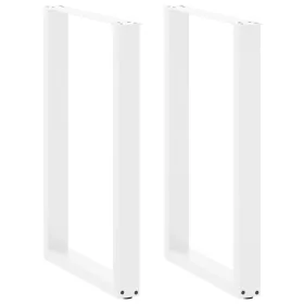  2 db U alakú bárasztalláb fehér 60x(90-91) cm acél