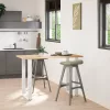  2 db U alakú bárasztalláb fehér 60x(90-91) cm acél