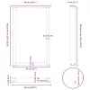  2 db U alakú bárasztalláb fehér 60x(90-91) cm acél