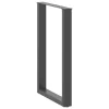  2 db antracitszürke, U alakú acél bárasztalláb 60x(90-91) cm