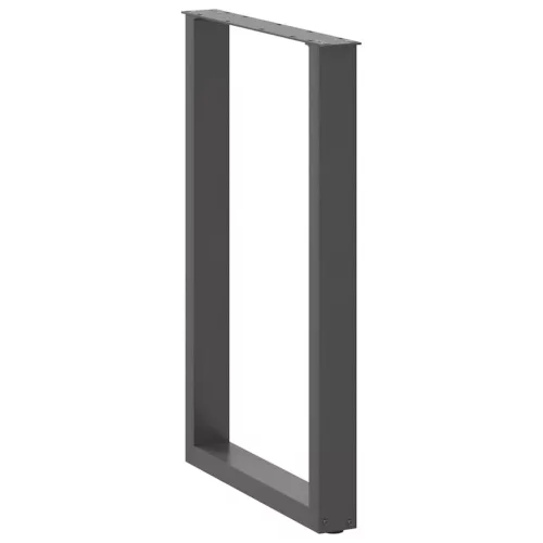  2 db antracitszürke, U alakú acél bárasztalláb 60x(90-91) cm
