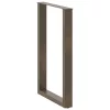  2 db U alakú bárasztalláb natúr acélból 60x(90-91) cm