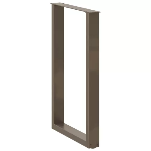  2 db U alakú bárasztalláb natúr acélból 60x(90-91) cm