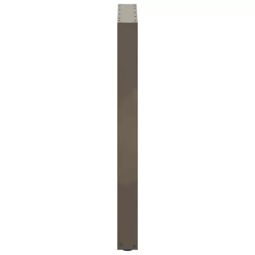  2 db U alakú bárasztalláb natúr acélból 60x(90-91) cm