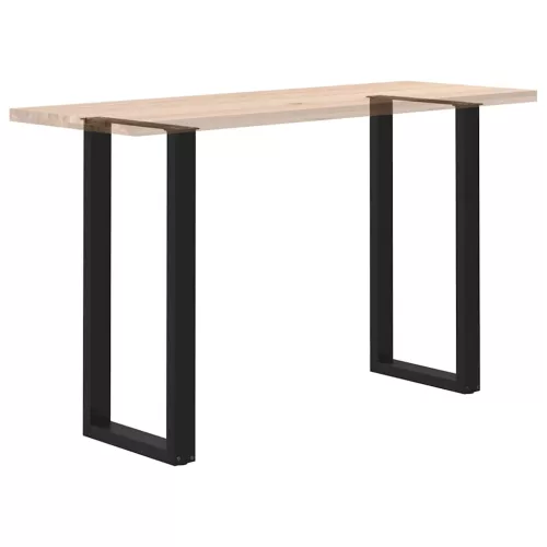  2 db U alakú bárasztalláb, fekete, 40 x (100-101) cm, acél