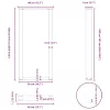  2 db U alakú bárasztalláb, fekete, 40 x (100-101) cm, acél