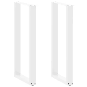    2 db U alakú bárasztalláb, fehér, 40 x (100-101) cm, acél