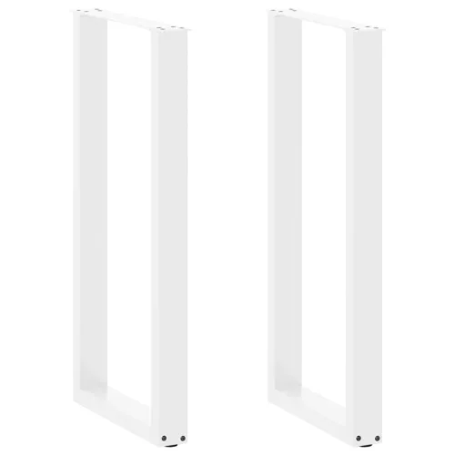  2 db U alakú bárasztalláb, fehér, 40 x (100-101) cm, acél