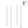  2 db U alakú bárasztalláb, fehér, 40 x (100-101) cm, acél