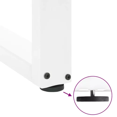  2 db U alakú bárasztalláb, fehér, 40 x (100-101) cm, acél