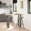  2 db antracitszürke U-alakú acél bárasztalláb 40x(100-101) cm