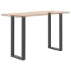  2 db antracitszürke U-alakú acél bárasztalláb 40x(100-101) cm