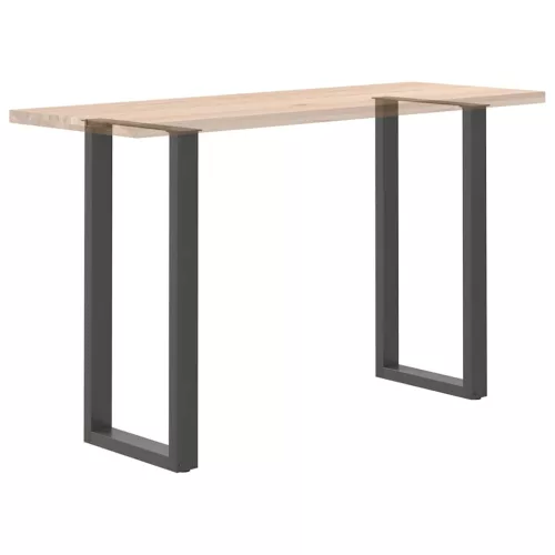  2 db antracitszürke U-alakú acél bárasztalláb 40x(100-101) cm