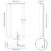  2 db antracitszürke U-alakú acél bárasztalláb 40x(100-101) cm