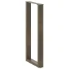  2 db U alakú bárasztalláb natúr acélból 40x(100-101) cm
