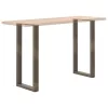 2 db U alakú bárasztalláb natúr acélból 40x(100-101) cm